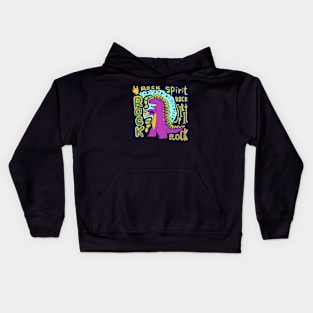 rock spirit, dinosaur Kids Hoodie